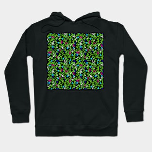 Floral Doodles - Neon Night Hoodie